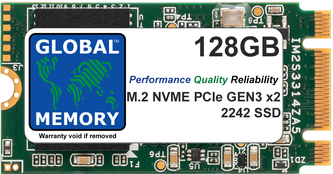 128GB M.2 2242 PCIe Gen3 x2 NVMe B+M KEY SSD FOR LAPTOPS / DESKTOP PCs / SERVERS / WORKSTATIONS
